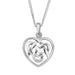 Celtic Knot Silver Heart Pendant 'Dee' - Heritage Of Scotland - NA