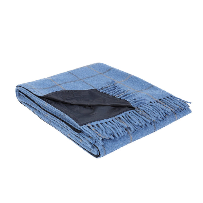 Check Picnic Blanket Sky Blue Check - Heritage Of Scotland - SKY BLUE CHECK