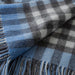 Chequer Cashmere Blend Blanket Blue - Heritage Of Scotland - BLUE