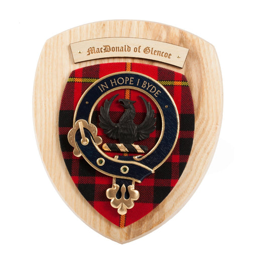 Clan Wall Plaque Macdonald Of Glencoe - Heritage Of Scotland - MACDONALD OF GLENCOE