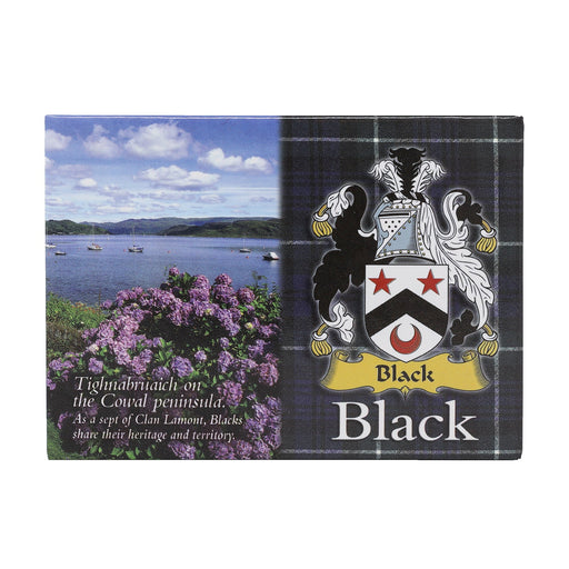 Clan/Family Scenic Magnet Black S - Heritage Of Scotland - BLACK S