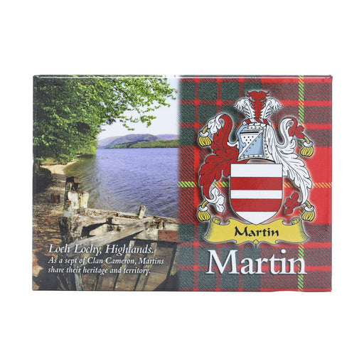 Clan/Family Scenic Magnet Martin S - Heritage Of Scotland - MARTIN S