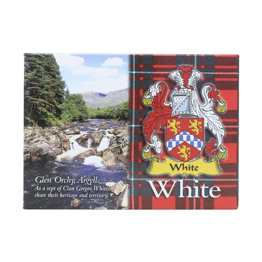 Clan/Family Scenic Magnet White S - Heritage Of Scotland - WHITE S