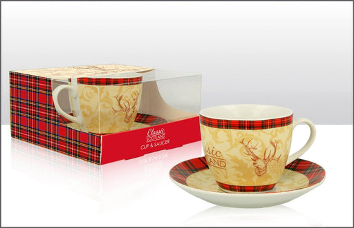 Classic Scotland Stag Cup & Saucer - Heritage Of Scotland - NA