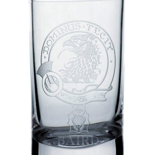 Collins Crystal Clan Shot Glass Baird - Heritage Of Scotland - BAIRD