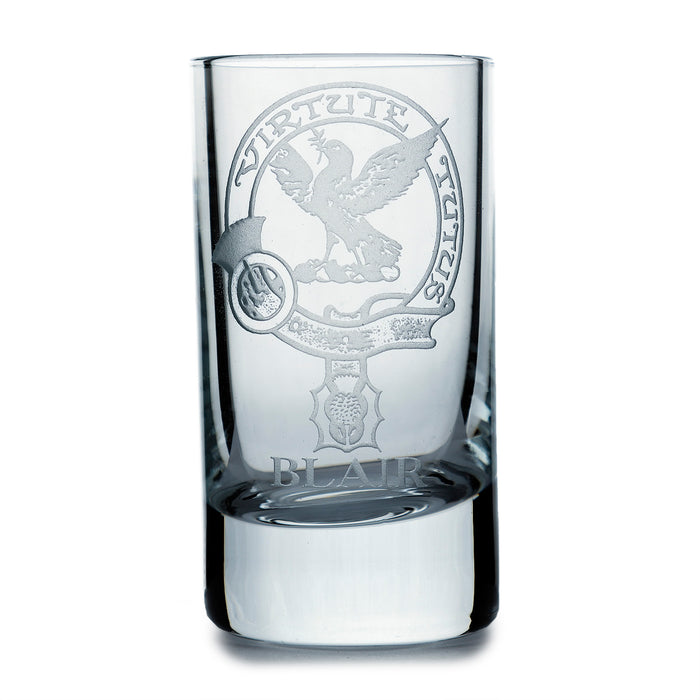 Collins Crystal Clan Shot Glass Blair - Heritage Of Scotland - BLAIR