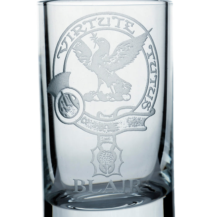 Collins Crystal Clan Shot Glass Blair - Heritage Of Scotland - BLAIR