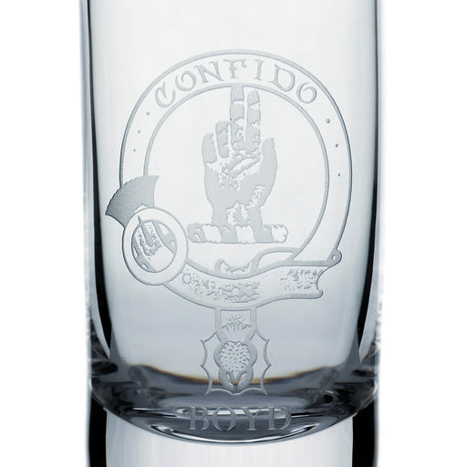 Collins Crystal Clan Shot Glass Boyd - Heritage Of Scotland - BOYD
