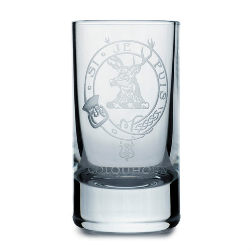 Collins Crystal Clan Shot Glass Colquhoun - Heritage Of Scotland - COLQUHOUN