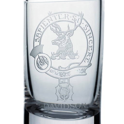 Collins Crystal Clan Shot Glass Davidson - Heritage Of Scotland - DAVIDSON