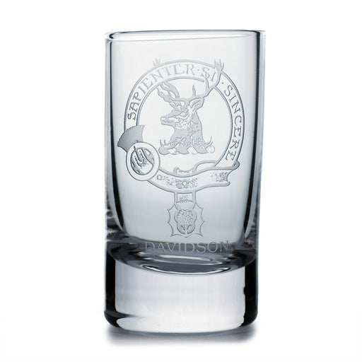 Collins Crystal Clan Shot Glass Davidson - Heritage Of Scotland - DAVIDSON