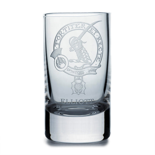 Collins Crystal Clan Shot Glass Elliot - Heritage Of Scotland - ELLIOT