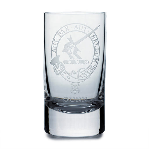 Collins Crystal Clan Shot Glass Gunn - Heritage Of Scotland - GUNN