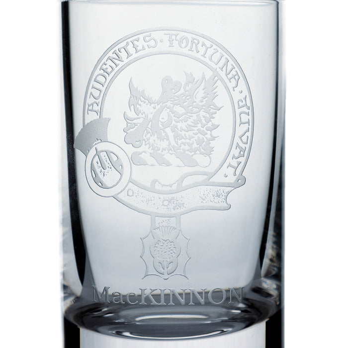 Collins Crystal Clan Shot Glass Mackinnon - Heritage Of Scotland - MACKINNON