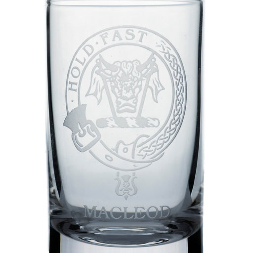 Collins Crystal Clan Shot Glass Macleod - Heritage Of Scotland - MACLEOD
