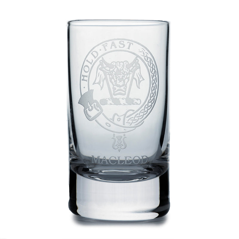 Collins Crystal Clan Shot Glass Macleod - Heritage Of Scotland - MACLEOD