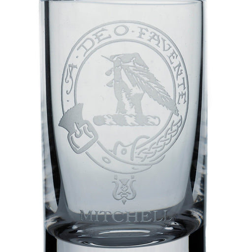 Collins Crystal Clan Shot Glass Mitchell - Heritage Of Scotland - MITCHELL