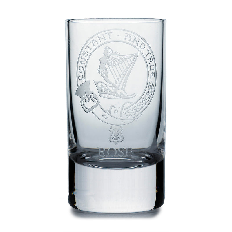 Collins Crystal Clan Shot Glass Rose - Heritage Of Scotland - ROSE