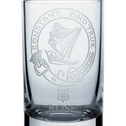Collins Crystal Clan Shot Glass Rose - Heritage Of Scotland - ROSE