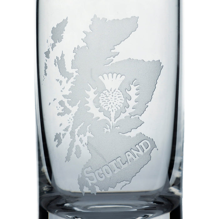 Collins Crystal Clan Shot Glass Scotland Map - Heritage Of Scotland - SCOTLAND MAP