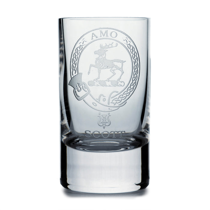 Collins Crystal Clan Shot Glass Scott - Heritage Of Scotland - SCOTT