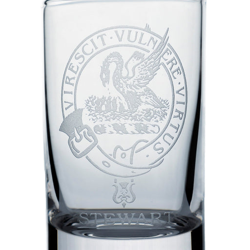 Collins Crystal Clan Shot Glass Stewart - Heritage Of Scotland - STEWART