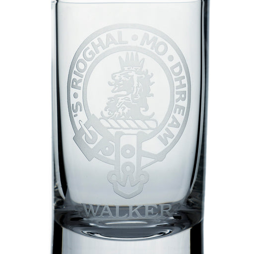 Collins Crystal Clan Shot Glass Walker - Heritage Of Scotland - WALKER