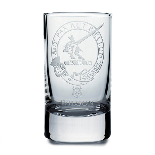 Collins Crystal Clan Shot Glass Wilson - Heritage Of Scotland - WILSON