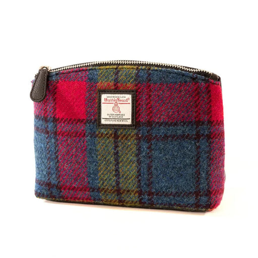 Cosmetic Bag Blue/Pink Check - Heritage Of Scotland - BLUE/PINK CHECK
