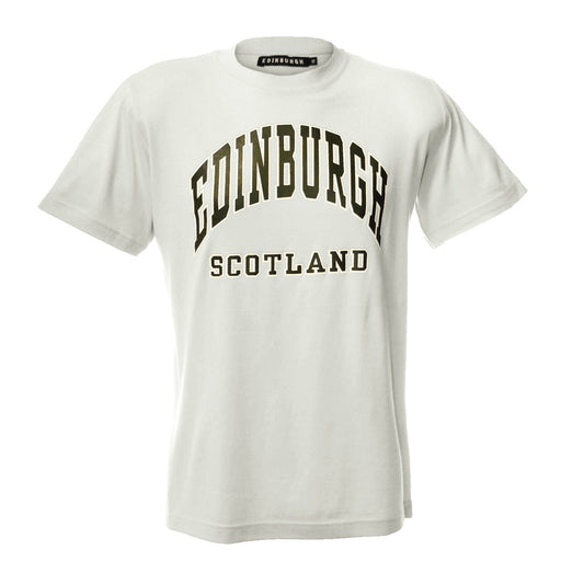 (D) Edinburgh Harvard Print T/Shirt White - Heritage Of Scotland - WHITE
