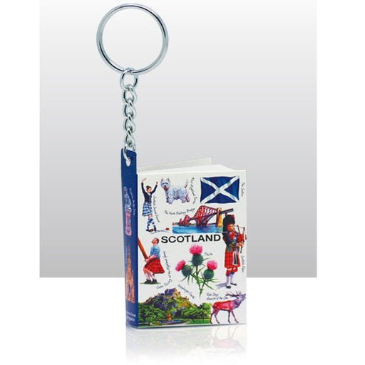 (D) Iconic Scotland Printed Keyring Notepad - Heritage Of Scotland - N/A