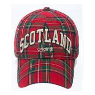 Dorian Kids Cap - Heritage Of Scotland - RED GREY TARTAN AND LACE