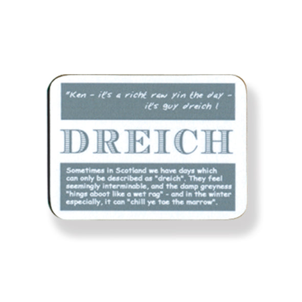 Dreich Dialect Coaster - Heritage Of Scotland - NA