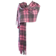 Dunedin Cashmere Stole Gresham/Pink-Derby - Heritage Of Scotland - GRESHAM/PINK-DERBY