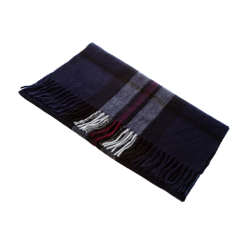 Edinburgh 100% Cashmere Wide Scarf Thomson Navy - Heritage Of Scotland - THOMSON NAVY