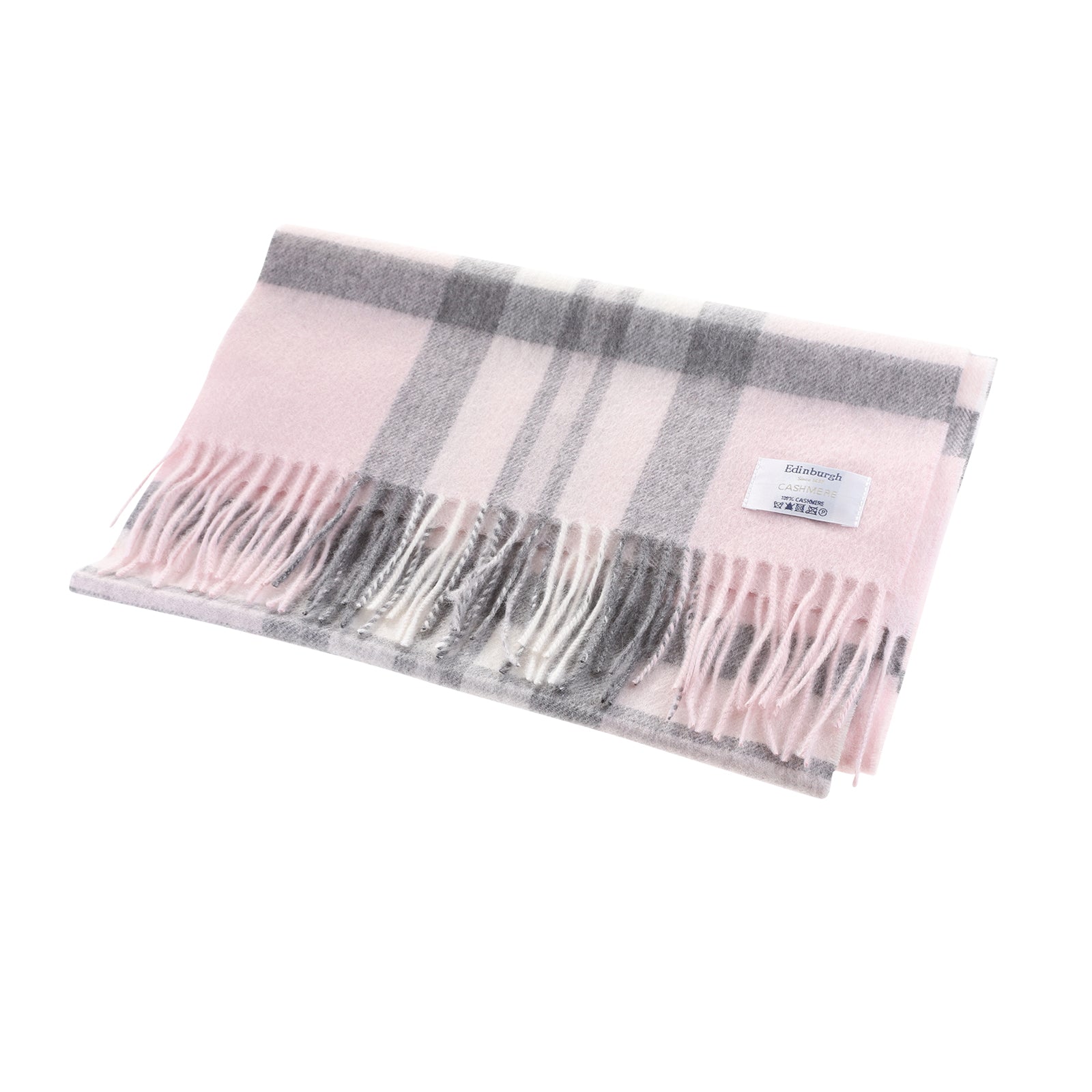 Edinburgh 100% Cashmere Wide Scarf Thomson Pink - Heritage Of Scotland - THOMSON PINK