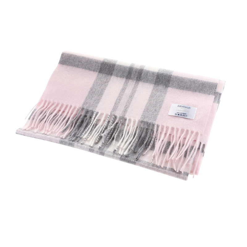 Edinburgh 100% Cashmere Wide Scarf Thomson Pink - Heritage Of Scotland - THOMSON PINK