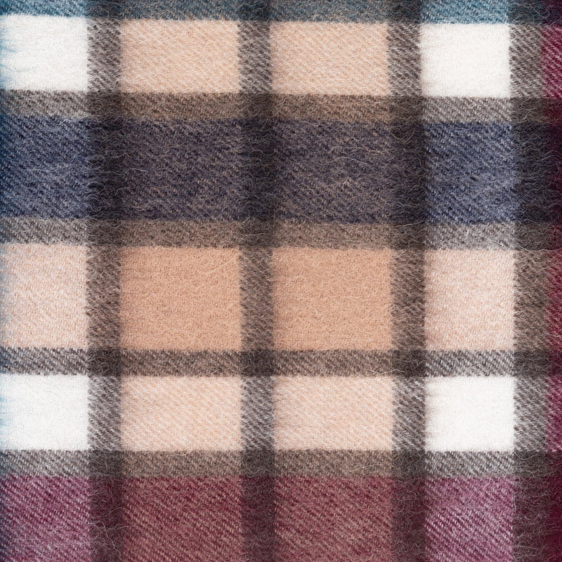 Edinburgh 100% Lambswool Scarf Artillery Check Navy/Camo - Heritage Of Scotland - ARTILLERY CHECK NAVY/CAMO