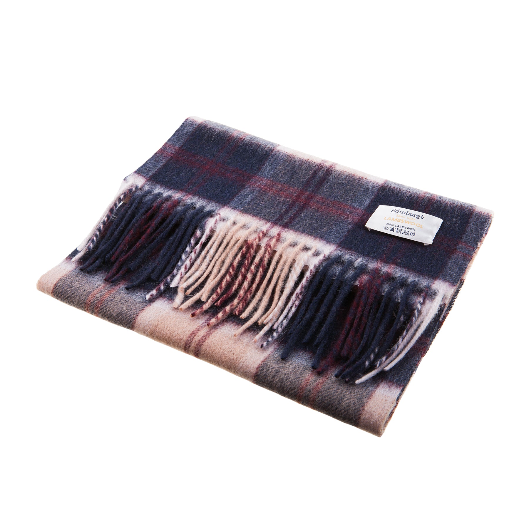 Edinburgh 100% Lambswool Scarf Bannockbane Navy - Heritage Of Scotland - BANNOCKBANE NAVY