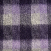 Edinburgh 100% Lambswool Scarf Big Check 27570 Purple/Oyster - Heritage Of Scotland - BIG CHECK 27570 PURPLE/OYSTER