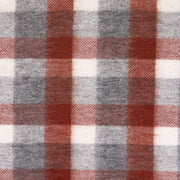 Edinburgh 100% Lambswool Scarf Big Check 27587 Muted White/Pink - Heritage Of Scotland - BIG CHECK 27587 MUTED WHITE/PINK