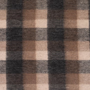 Edinburgh 100% Lambswool Scarf Big Check Natural Brown - Heritage Of Scotland - BIG CHECK NATURAL BROWN