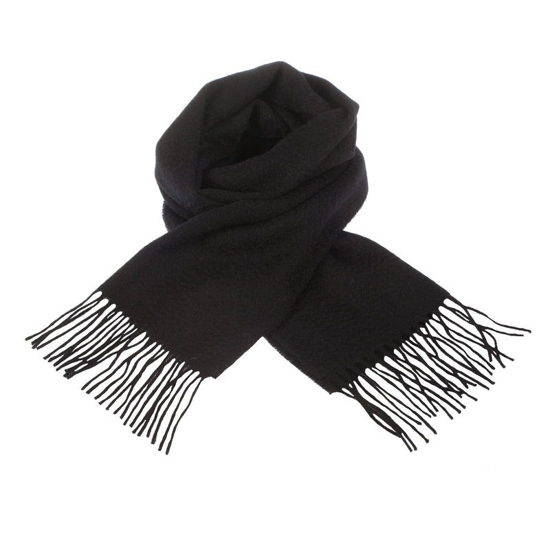 Edinburgh 100% Lambswool Scarf Black - Heritage Of Scotland - BLACK
