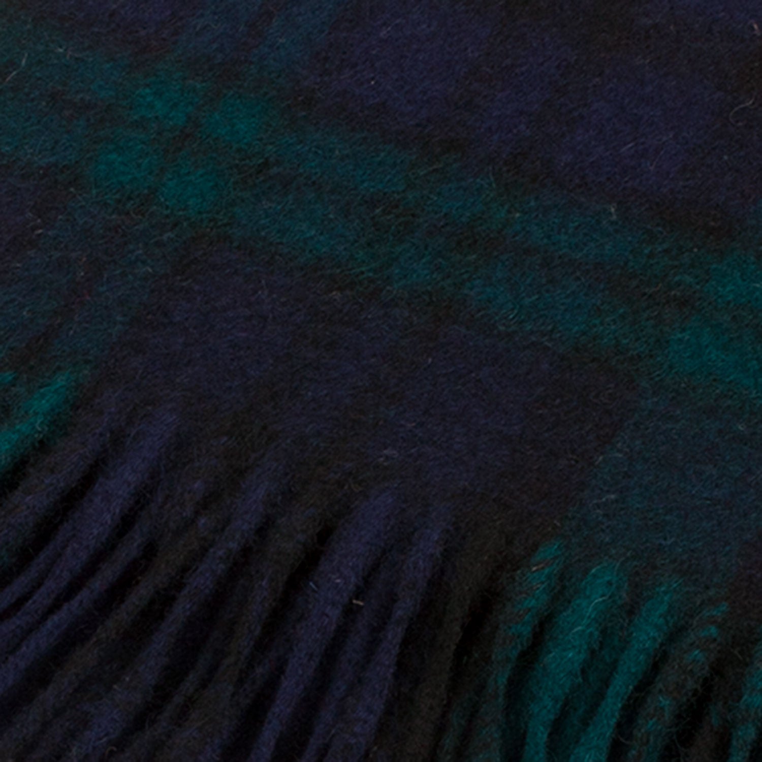 Edinburgh 100% Lambswool Scarf Black Watch Double Scale - Heritage Of Scotland - BLACK WATCH DOUBLE SCALE