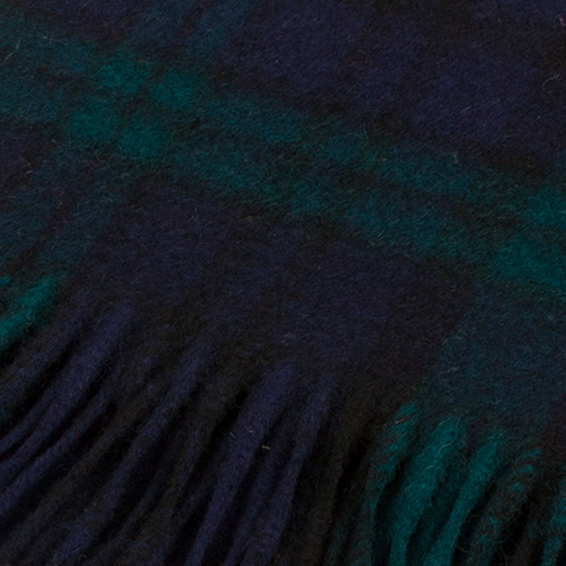 Edinburgh 100% Lambswool Scarf Black Watch Double Scale - Heritage Of Scotland - BLACK WATCH DOUBLE SCALE