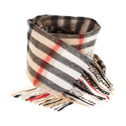 Edinburgh 100% Lambswool Scarf Chequer Camel And Grey (24538) - Heritage Of Scotland - CHEQUER CAMEL AND GREY (24538)