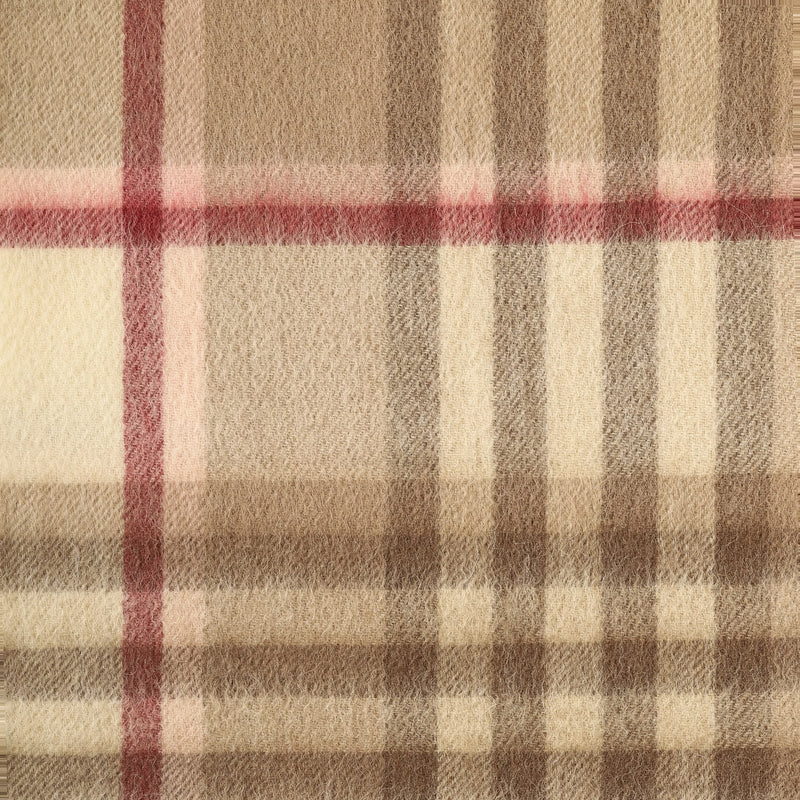 Edinburgh 100% Lambswool Scarf Chequer Shrimp (24530) - Heritage Of Scotland - CHEQUER SHRIMP (24530)
