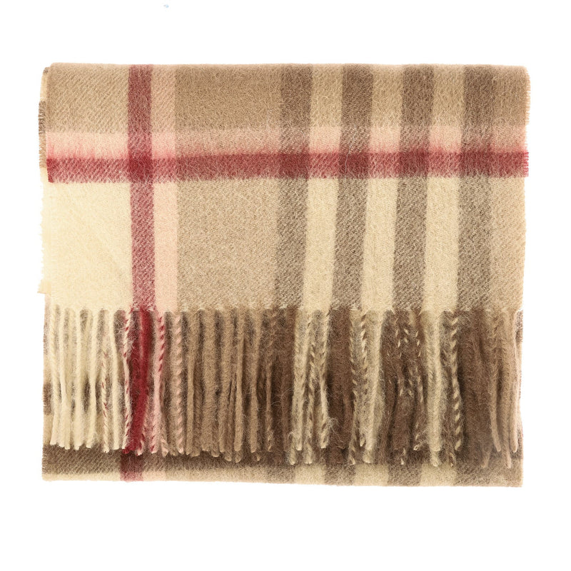 Edinburgh 100% Lambswool Scarf Chequer Shrimp (24530) - Heritage Of Scotland - CHEQUER SHRIMP (24530)