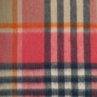 Edinburgh 100% Lambswool Scarf Chequer Tartan Astral/Raspberry - Heritage Of Scotland - CHEQUER TARTAN ASTRAL/RASPBERRY