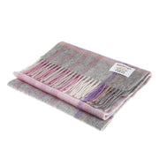Edinburgh 100% Lambswool Scarf Chequer Tartan Beige/Rose - Heritage Of Scotland - CHEQUER TARTAN BEIGE/ROSE